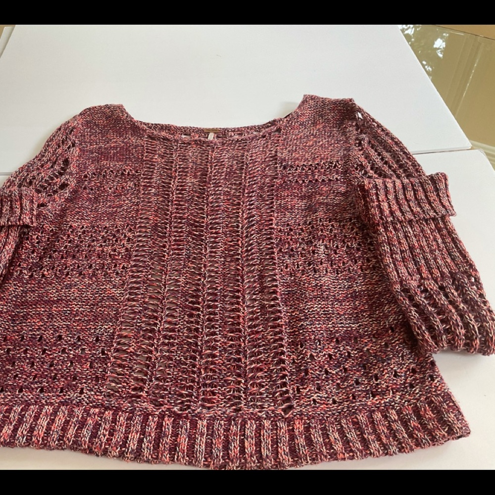 Free People sweater, multi color, size M. - Picture 3 of 9